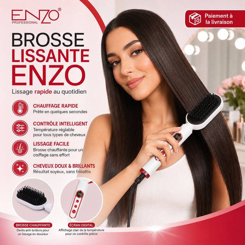 ENZO Professional EN-4201 Mini Hair Straightening Brush